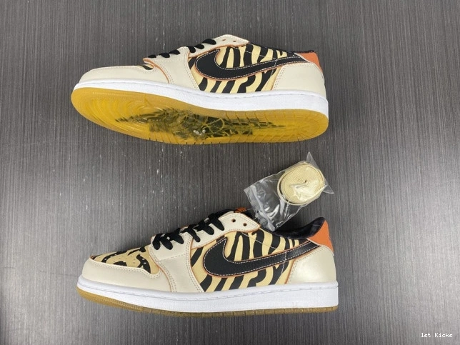 1st Kicks Shoes DH6932-100 1 Tiger Low OG the Air Year of Jordan 0707